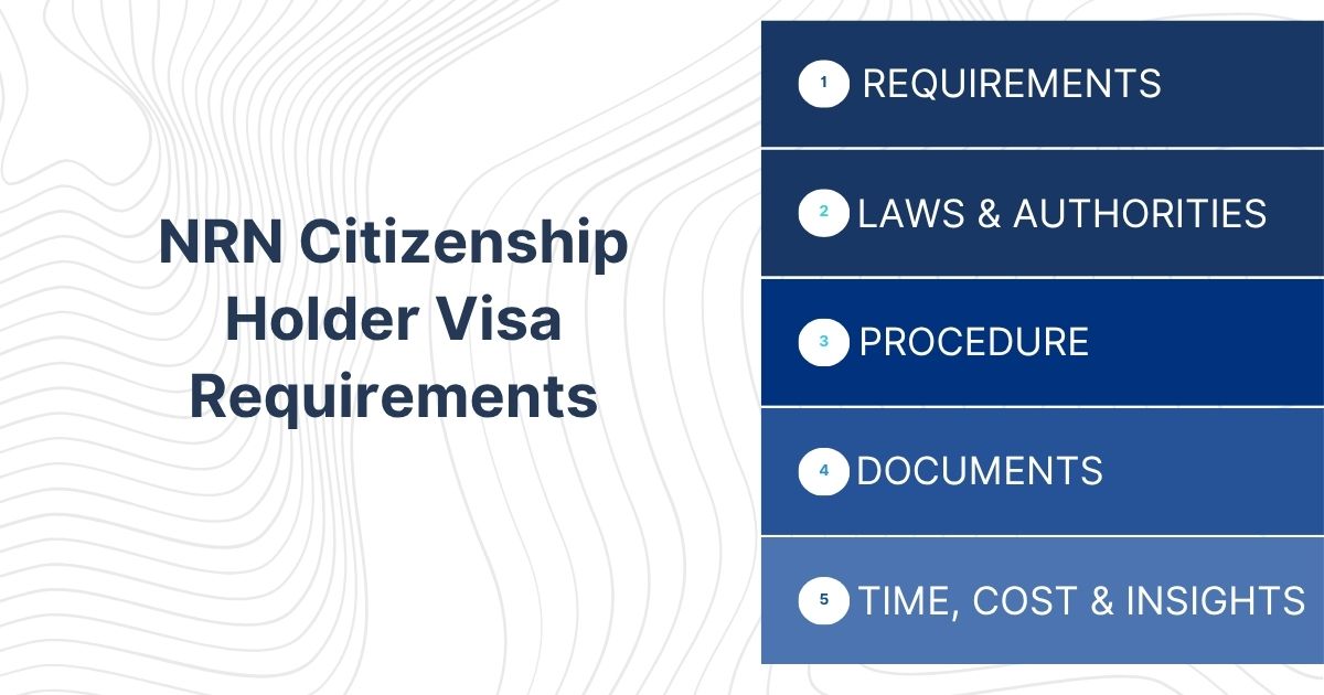 NRN Citizenship Holder Visa Requirements